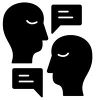 Debate Speech solid style vector