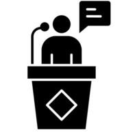 Debate Performance solid style vector