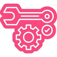 maintenance setup outline colour style vector