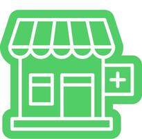 Pharmacy Store business outline colour style vector