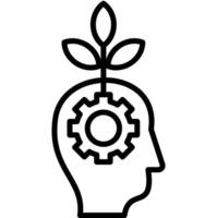 mindset growth outline style icon vector