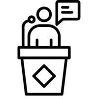 Debate Performance outline style vector