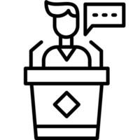 speech delivery outline style vector
