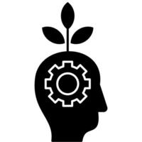 mindset growth solid style vector