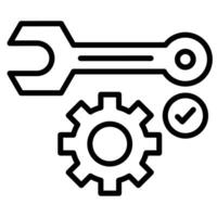 maintenance setup outline style vector