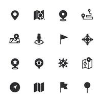 A set of icons for maps and directions vector