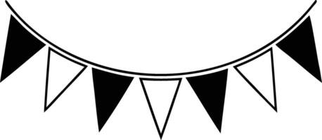 Garland with Alternating Triangle Flags Illustration vector