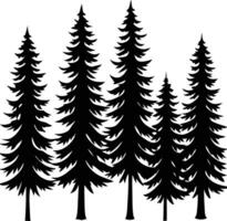 Christmas Trees Pictogram Set vector