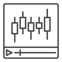 Cryptocurrency Trading Player Crypto Trading Course outline icon or design element vector