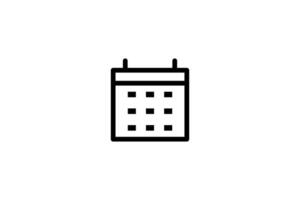 Simple Calendar Icon, Schedule, Date, and Event vector