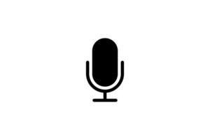 simple microphone icon on white background vector