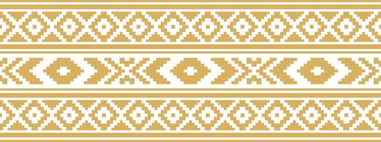 Decorative Border Style with Ethnic Aztec Motif in Stripe and Geometric Texture. vector