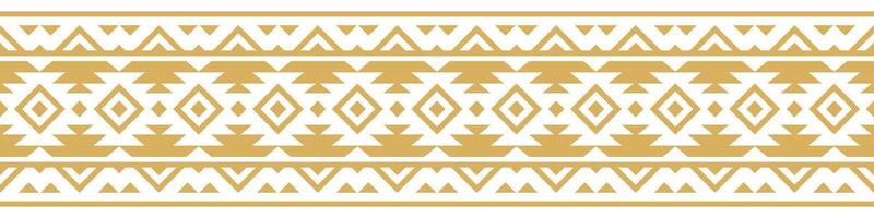 Ethnic Pattern with Geometric Stripe Decoration and Native American Aztec Border Style. vector