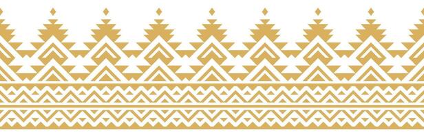 Aztec Geometric Border with Ethnic Stripe and Native American Decorative Style. vector