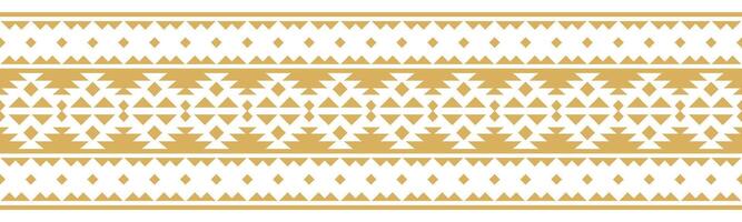 Ethnic Geometric Pattern in Native American Aztec Style with Decorative Stripe Border. vector