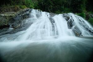 Curug 7 Bidadari, Sumowono, Semarang. Cool and fresh waterfall views in the forest photo