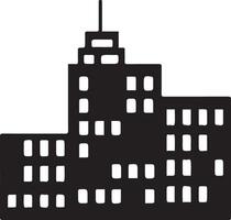 Modern building illustration with clean lines and geometric shapes, ideal for architectural designs and cityscape graphics vector