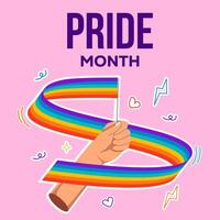 pride month event illustration in flat design style vector