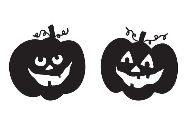 Pumpkin Face Silhouettes for a Happy Halloween Bash