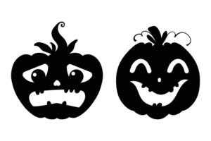 Halloween Event with Spooky Pumpkin Expressions vector