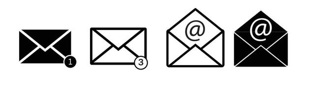 Mail icons. email icon . E-mail icon. Envelope icon vector