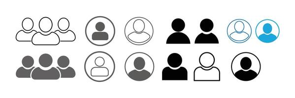 People group and team. Persons symbol infographics icon. Set user button. vector