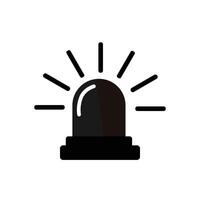 Emergency siren icon image with white background vector