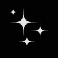 star sparkle shapes. Abstract shine effect sign. Retro futuristic bright icons collection. Glowing light effect, twinkle templates stars and bursts, shiny flash. vector