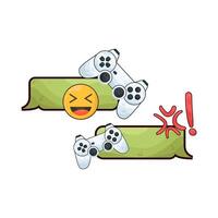 chat box with game controller illustration vector