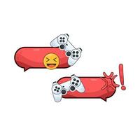 illustration of chat box with game controller vector