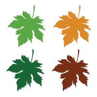 Maple Leaf set of different colors vector
