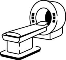 Ct scan machine icon in hand drawn style vector