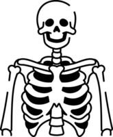 A doodle style icon showing anatomy skeleton vector