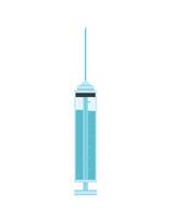 Syringe in flat closeup icon illustration vector