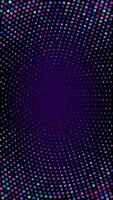 Trendy vertical abstract background with digital circles and particles. Futuristic Circular Wave. Modern halftone design vector