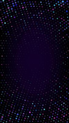 Trendy vertical abstract background with digital circles and particles. Futuristic Circular Wave. Modern halftone design. Great for banners, posters, social media.