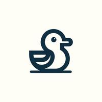 a duck icon on a white background vector