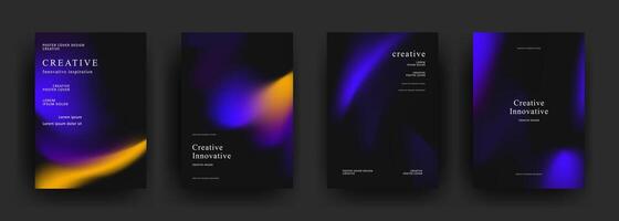 poster template. Modern Covers Design. Mesh gradient background design. Trendy front page design for Banner, Poster, Flyer, Invitation and Annual Report vector