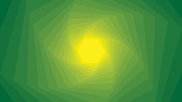 Geometric yellow to green hexagon background vector