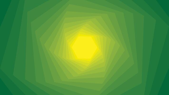 Geometric yellow to green hexagon background