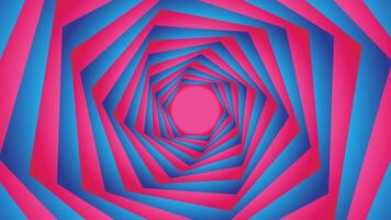 Geometric pink and blue hexagon background vector