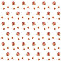 Gift boxes with ribbon seamless pattern white background different shapes vector