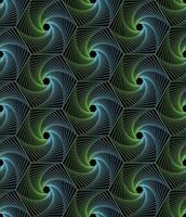 Geometric hexagon blue green lines seamless pattern vector