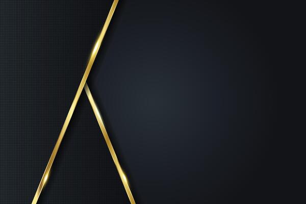 Abstract modern luxury background vectors dark dotted layers with shadow and golden strips