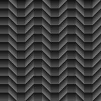 Geometrical lines shaded cubical seamless waves pattern on black vector