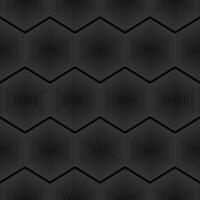 Geometrical white lined hexagon pattern on black background vector