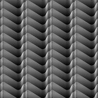 white shaded gradient lines wave seamless geometrical pattern on black background vector