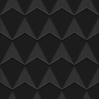 Geometrical white lined hexagon pattern on black abstract background vector