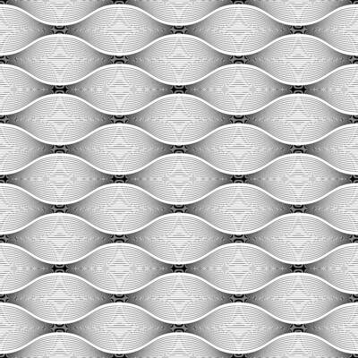 Geometrical oval shape lines on white background