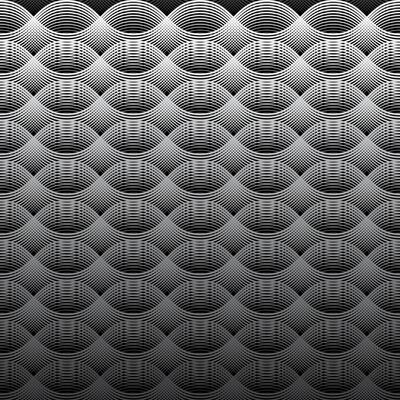 Geometrical Pattern oval waves grey shades background